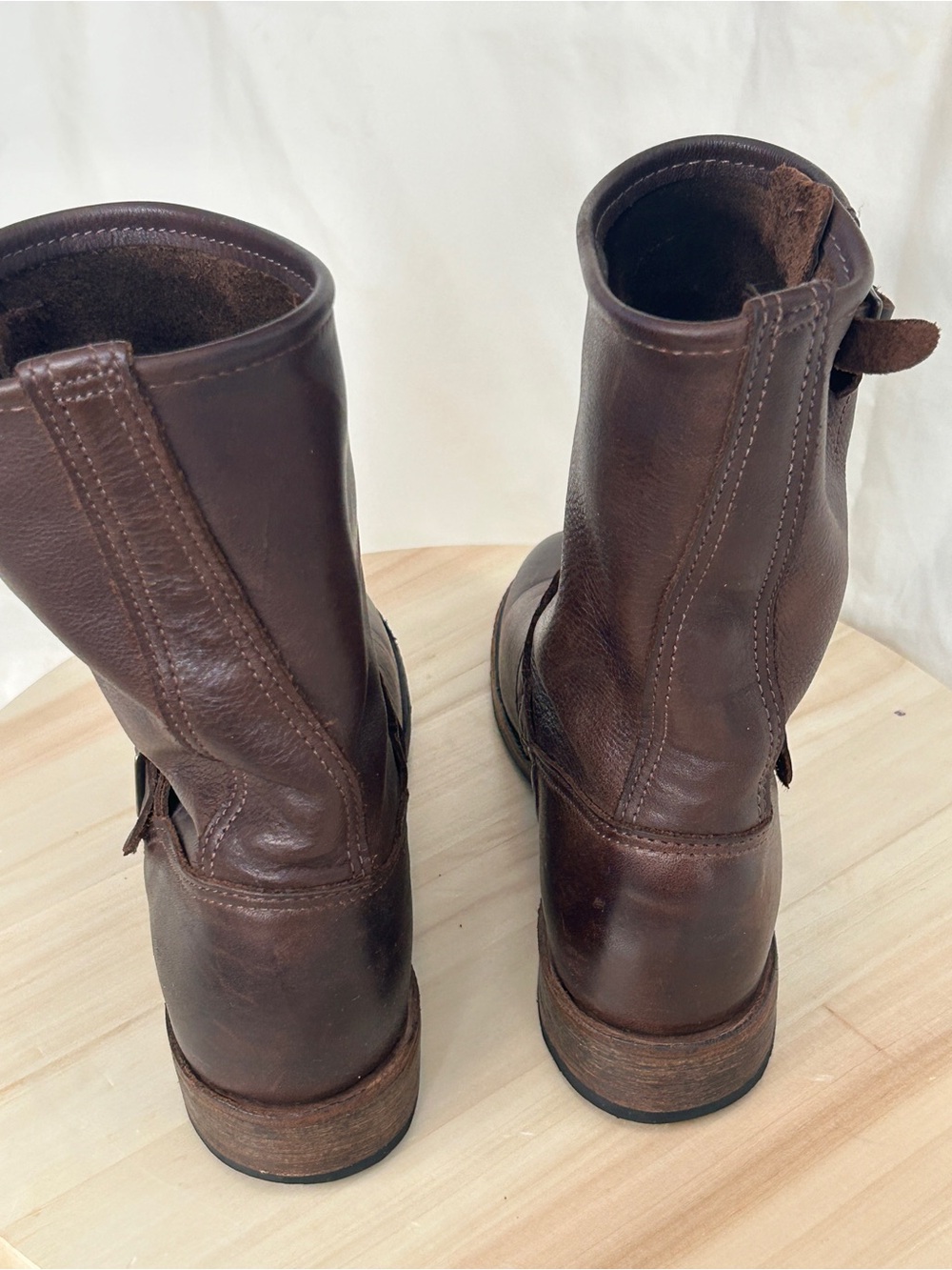 Vintage Shoe Company Women's Veronica Brown Leather Engineer Boot US 7M - Picture 4 of 9